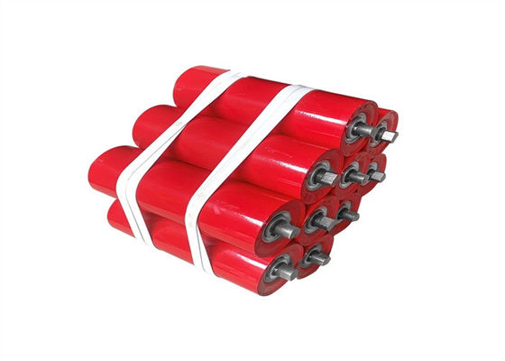 High Strength Bearing Structure Trough Conveyor Roller Lightweight HDPE Shell For Corrosion Resistant Mining