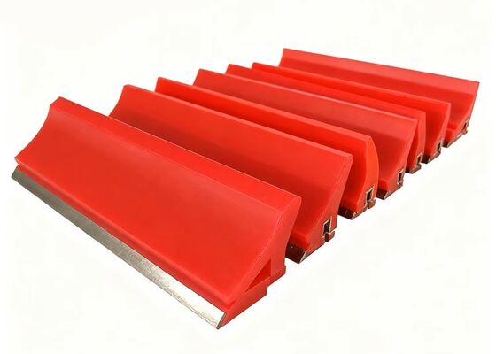 Polyurethane Conveyor Cleaner Yellow Blade Heavy Duty Aggregate Conveyor Application
