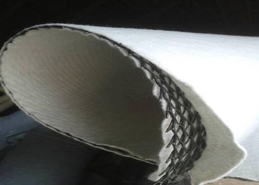 HDPE 3D Composite Geosynthetics Material / Geocomposite Drain Width 1 - 4m with white geotextile