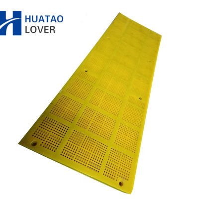 Yellow Modular 40mm Thickness PU Screen Mat for Stone Screening with Polyurethane Material