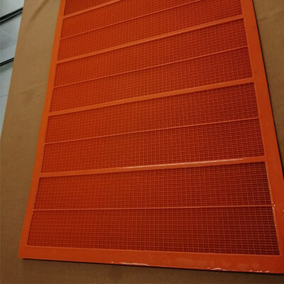 پنل صفحه نمایش رنگ نارنجی PU 0.5mm Mesh 1040x700mm برای سیب زدن مرطوب با مقاومت بالا