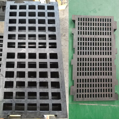 HUATAO 30mm ضخامت 305×305mm سختی ساحل 40-60 ضد انسداد پنل صفحه نمایش لاستیکی برای تخلیه آب زغال سنگ